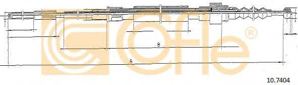COFLE 107404 Трос, стояночная тормозная система
