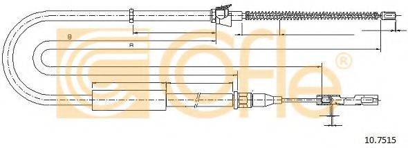 COFLE 107515 Трос, стояночная тормозная система