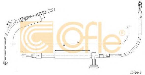 COFLE 109449 Трос, стояночная тормозная система