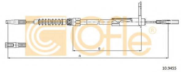 COFLE 109455 Трос, стояночная тормозная система