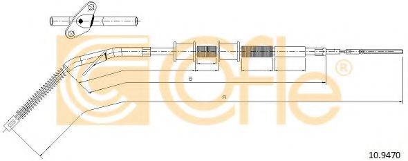 Трос, стояночная тормозная система COFLE 10.9470