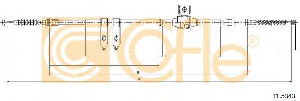 COFLE 115343 Трос, стояночная тормозная система