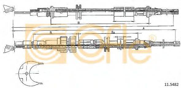 COFLE 115482 Трос, стояночная тормозная система