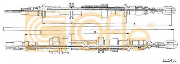 Трос, стояночная тормозная система COFLE 11.5483