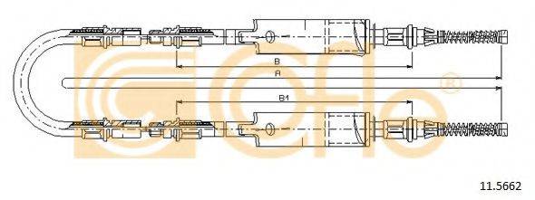 Трос, стояночная тормозная система COFLE 11.5662