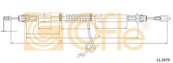 COFLE 115679 Трос, стояночная тормозная система