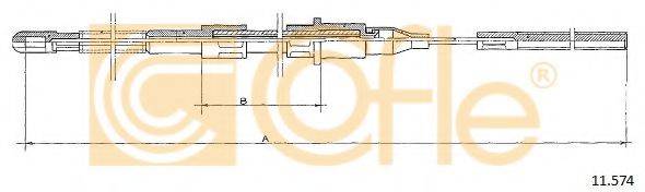 Трос, стояночная тормозная система COFLE 11.574