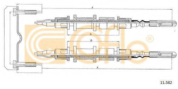 Трос, стояночная тормозная система COFLE 11.582