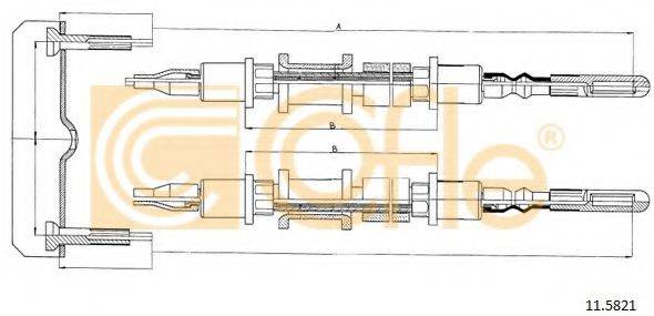 Трос, стояночная тормозная система COFLE 11.5821