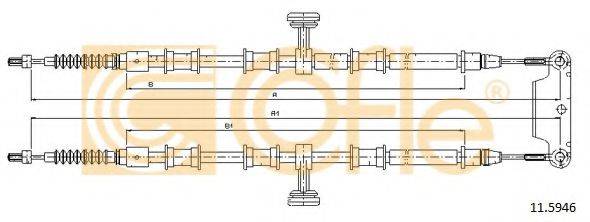COFLE 115946 Трос, стояночная тормозная система