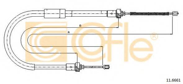 COFLE 116661 Трос, стояночная тормозная система