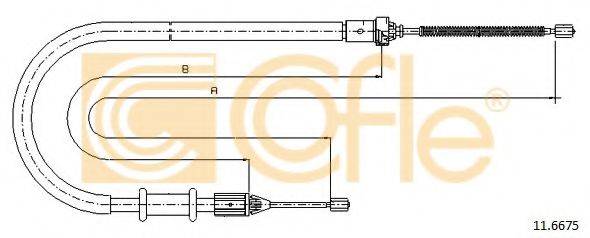 COFLE 116675 Трос, стояночная тормозная система