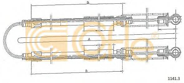 Трос, стояночная тормозная система COFLE 1141.3