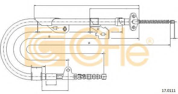 COFLE 170111 Трос, стояночная тормозная система