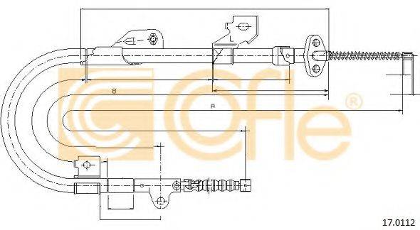 COFLE 170112 Трос, стояночная тормозная система
