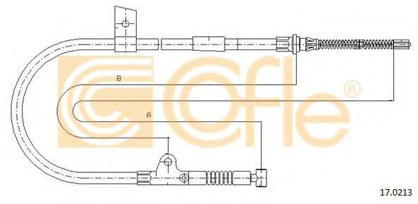 COFLE 170213 Трос, стояночная тормозная система