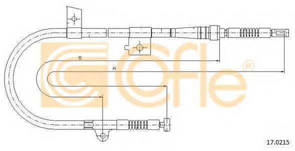 COFLE 170215 Трос, стояночная тормозная система