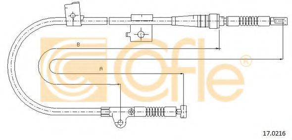 COFLE 170216 Трос, стояночная тормозная система
