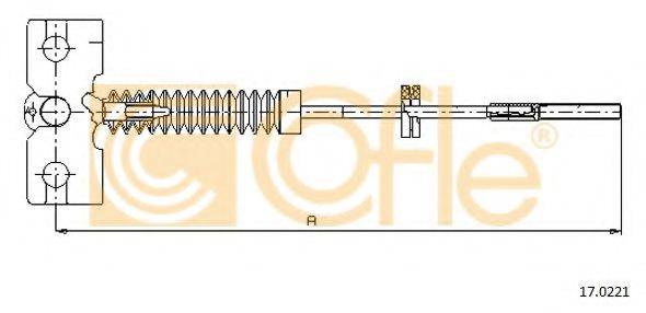 Трос, стояночная тормозная система COFLE 17.0221