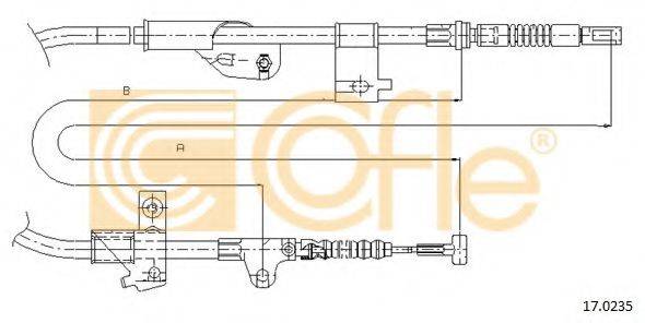 COFLE 170235 Трос, стояночная тормозная система