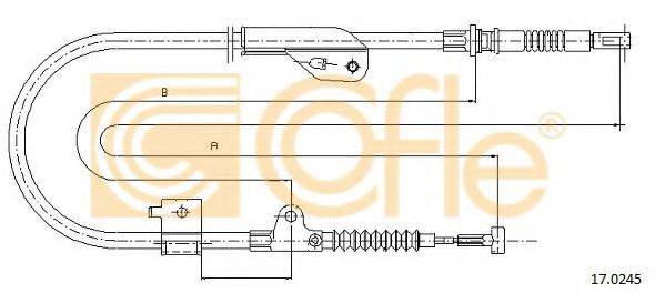 Трос, стояночная тормозная система COFLE 17.0245