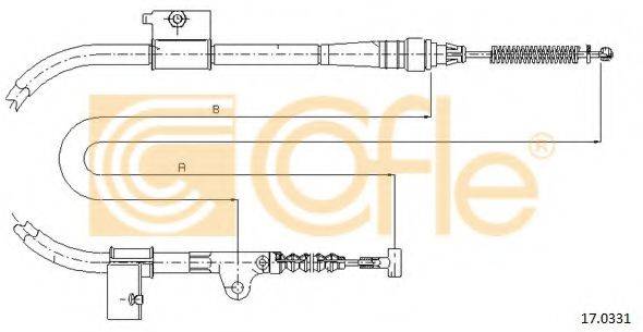 COFLE 170331 Трос, стояночная тормозная система