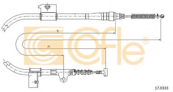 COFLE 170333 Трос, стояночная тормозная система