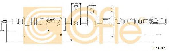 COFLE 170365 Трос, стояночная тормозная система