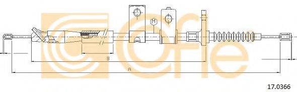 Трос, стояночная тормозная система COFLE 17.0366