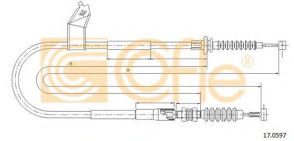 Трос, стояночная тормозная система COFLE 17.0597