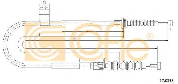 Трос, стояночная тормозная система COFLE 17.0598