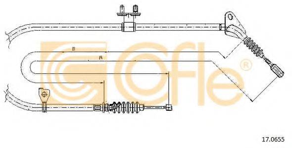 Трос, стояночная тормозная система COFLE 17.0655
