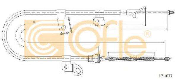 COFLE 171077 Трос, стояночная тормозная система
