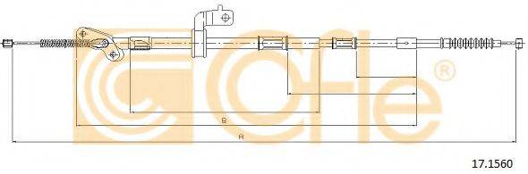 Трос, стояночная тормозная система COFLE 17.1560