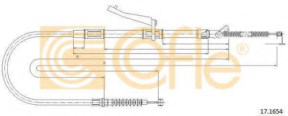 COFLE 171654 Трос, стояночная тормозная система