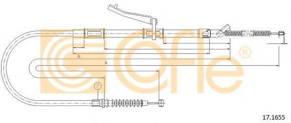 COFLE 171655 Трос, стояночная тормозная система