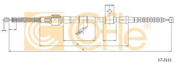 Трос, стояночная тормозная система COFLE 17.2111