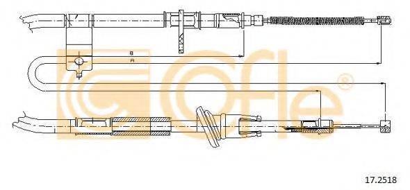 Трос, стояночная тормозная система COFLE 17.2518