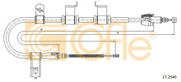 COFLE 172540 Трос, стояночная тормозная система