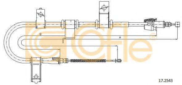 COFLE 172543 Трос, стояночная тормозная система