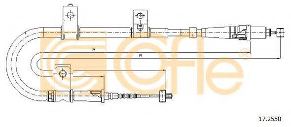 COFLE 172550 Трос, стояночная тормозная система