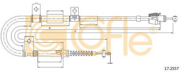 Трос, стояночная тормозная система COFLE 17.2557