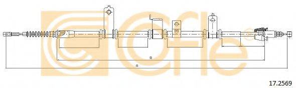 COFLE 172569 Трос, стояночная тормозная система