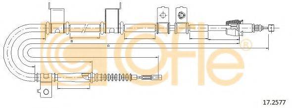 Трос, стояночная тормозная система COFLE 17.2577