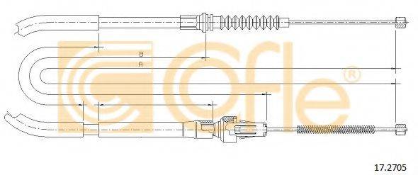 Трос, стояночная тормозная система COFLE 17.2705