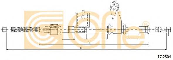 COFLE 172804 Трос, стояночная тормозная система