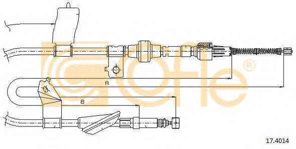 COFLE 174014 Трос, стояночная тормозная система