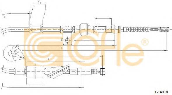 COFLE 174018 Трос, стояночная тормозная система