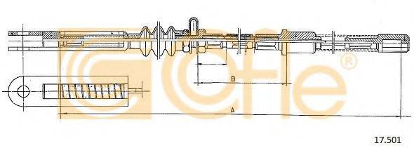 Трос, стояночная тормозная система COFLE 17.501