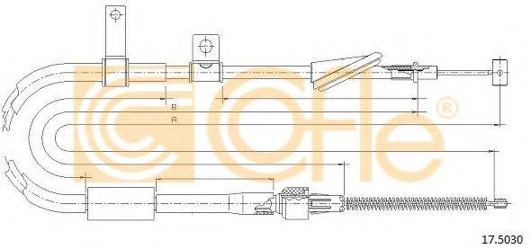 Трос, стояночная тормозная система COFLE 17.5030